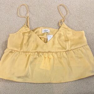 Wilfred Yellow Satin Cami Top